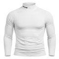 Compression Long Sleeve Mock Neck – White