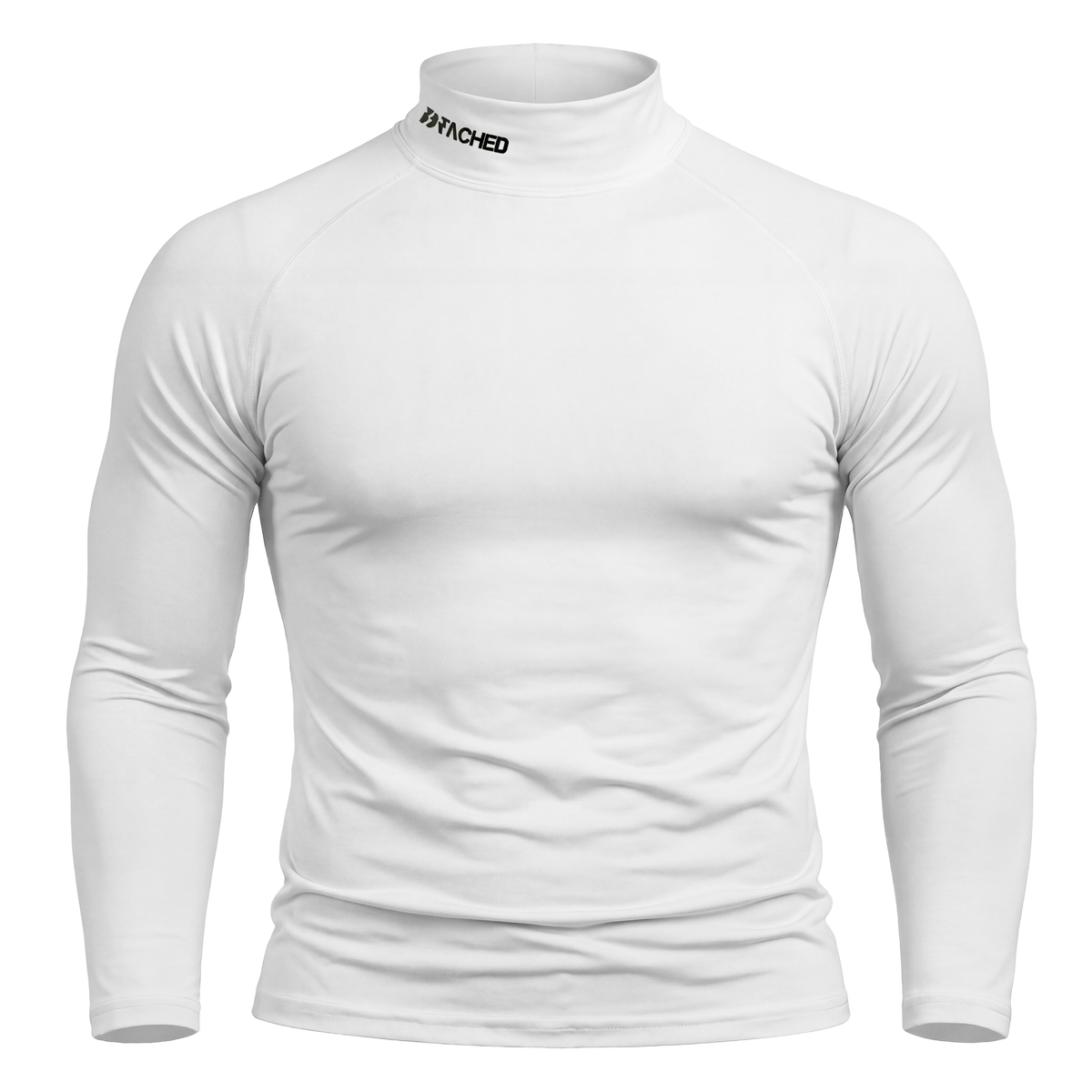 Compression Long Sleeve Mock Neck – White