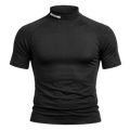 Compression Short Sleeve Mock Neck – Black
