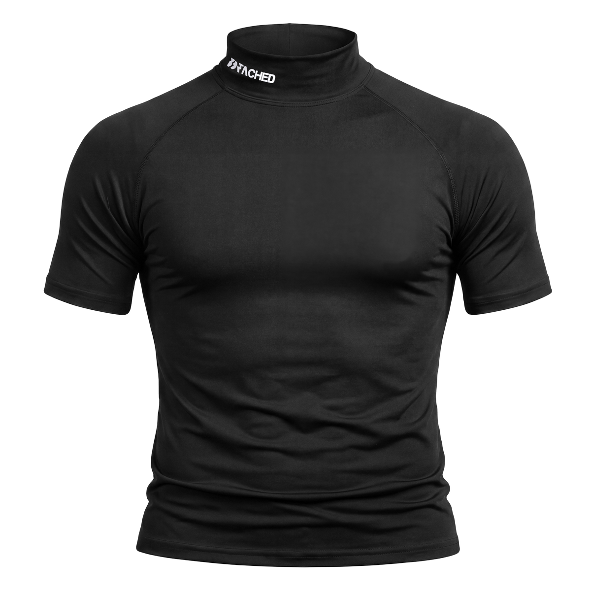 Compression Short Sleeve Mock Neck – Black