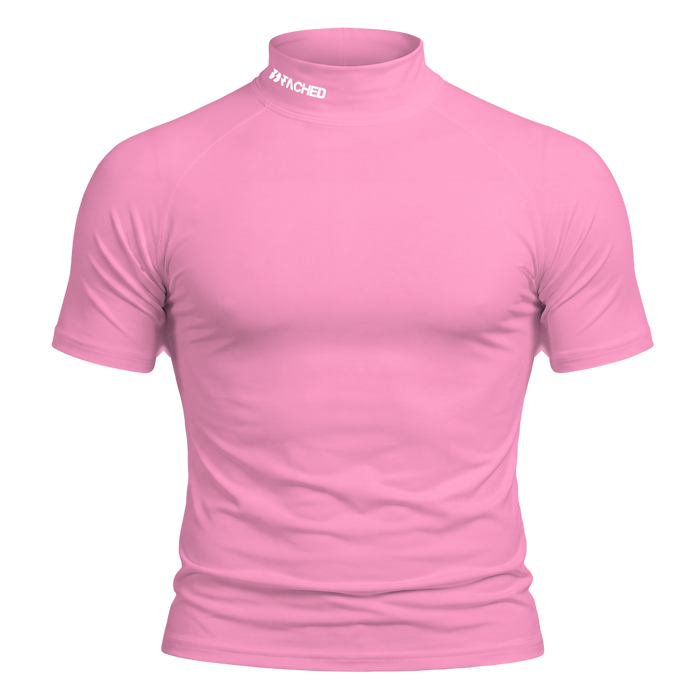 Compression Short Sleeve Mock Neck – Pink