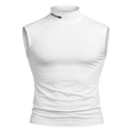 Compression Sleeveless Mock Neck – White