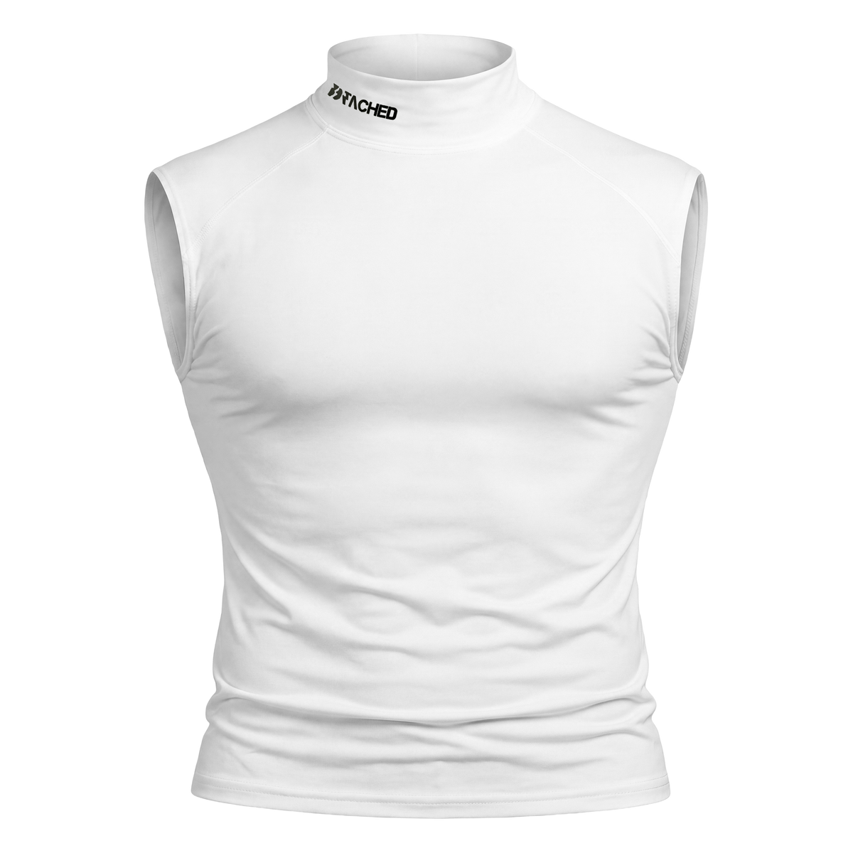 Compression Sleeveless Mock Neck – White