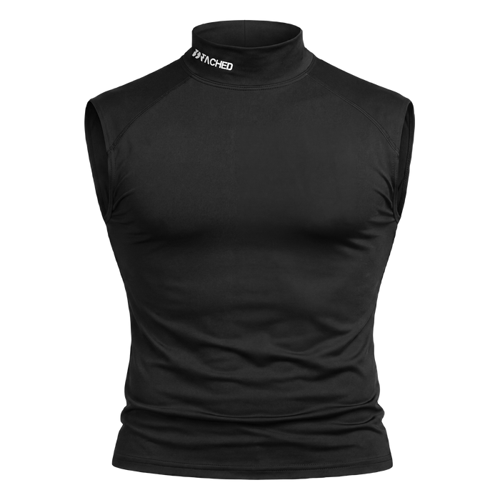 Compression Sleeveless Mock Neck – Black